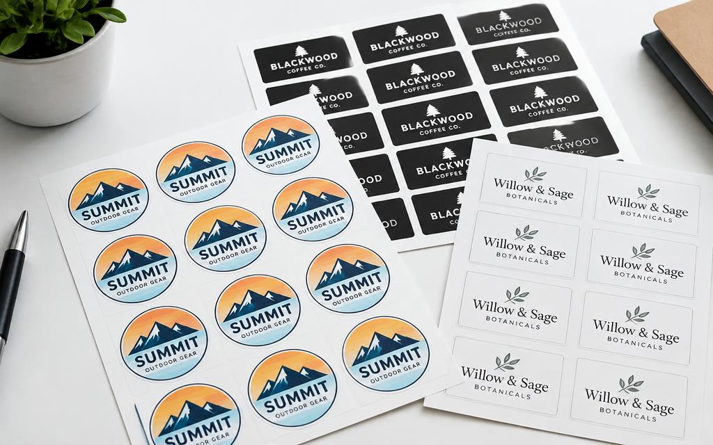 Sample of Stickers and SAV